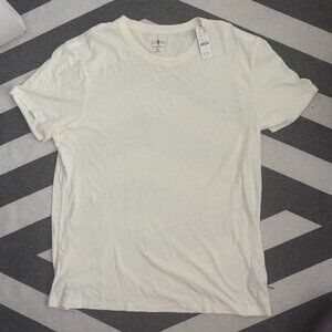 J.Crew Hemp Blend Classic Tee – Natural – Size M – NWT